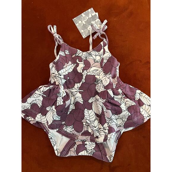 NWT Kate Quinn Spaghetti Tie Ballerina Bubble Wild Purple Plum 0-3m - Picture 1 of 4